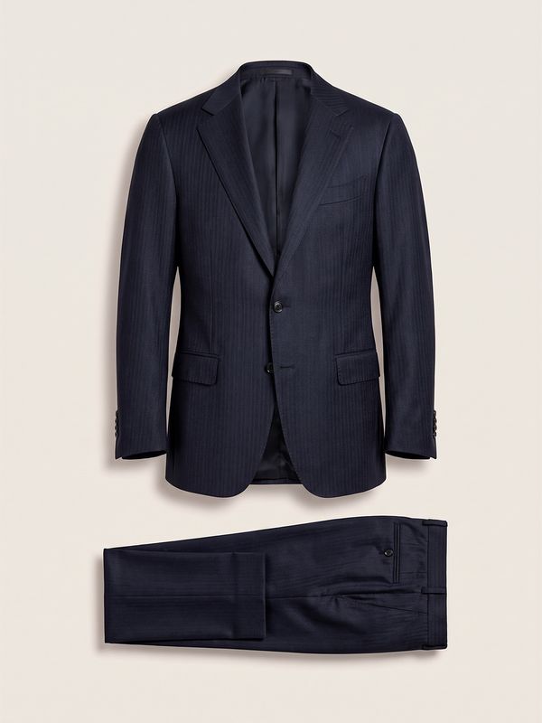 Bolmandi navy herringbone suit